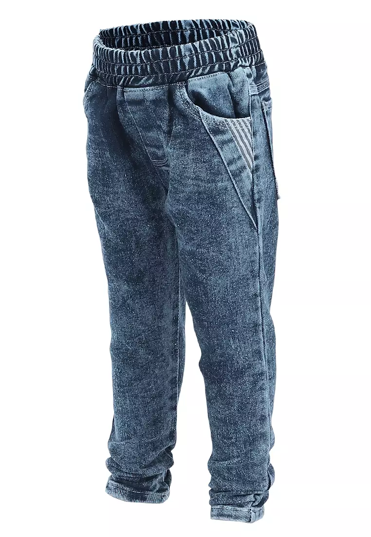 Wileen Celana Panjang Anak Unisex Skinny Jeans Variasi Saku Kid Long Pants Material Denim ORIGINAL - Snow Blue