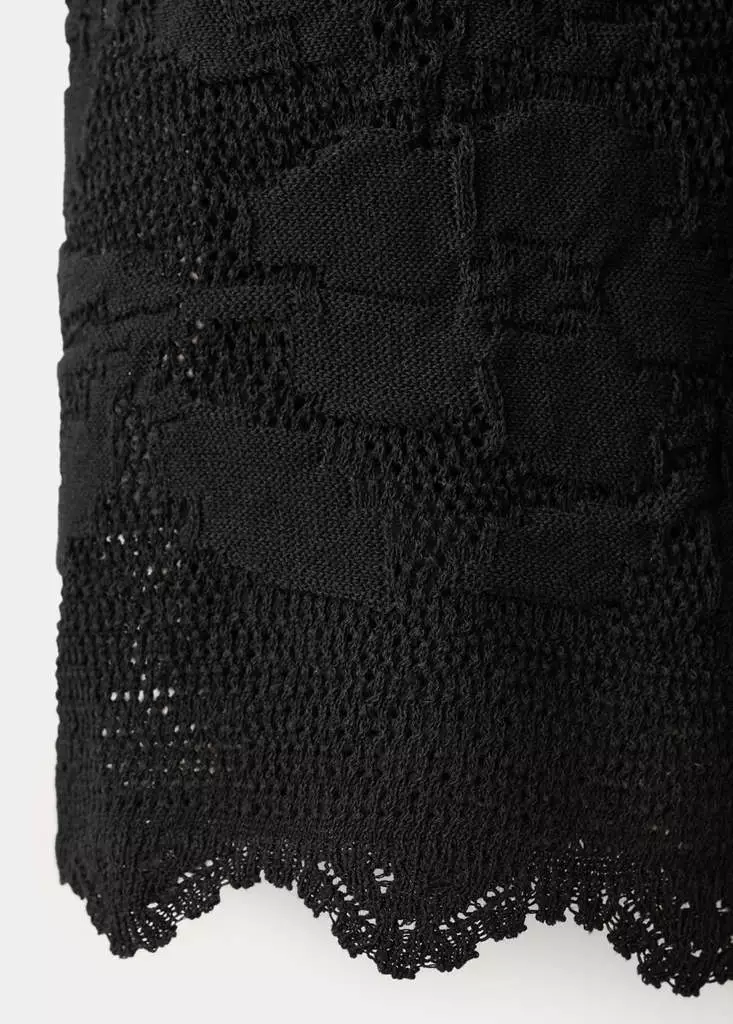 Embroidered Knit Halter Top