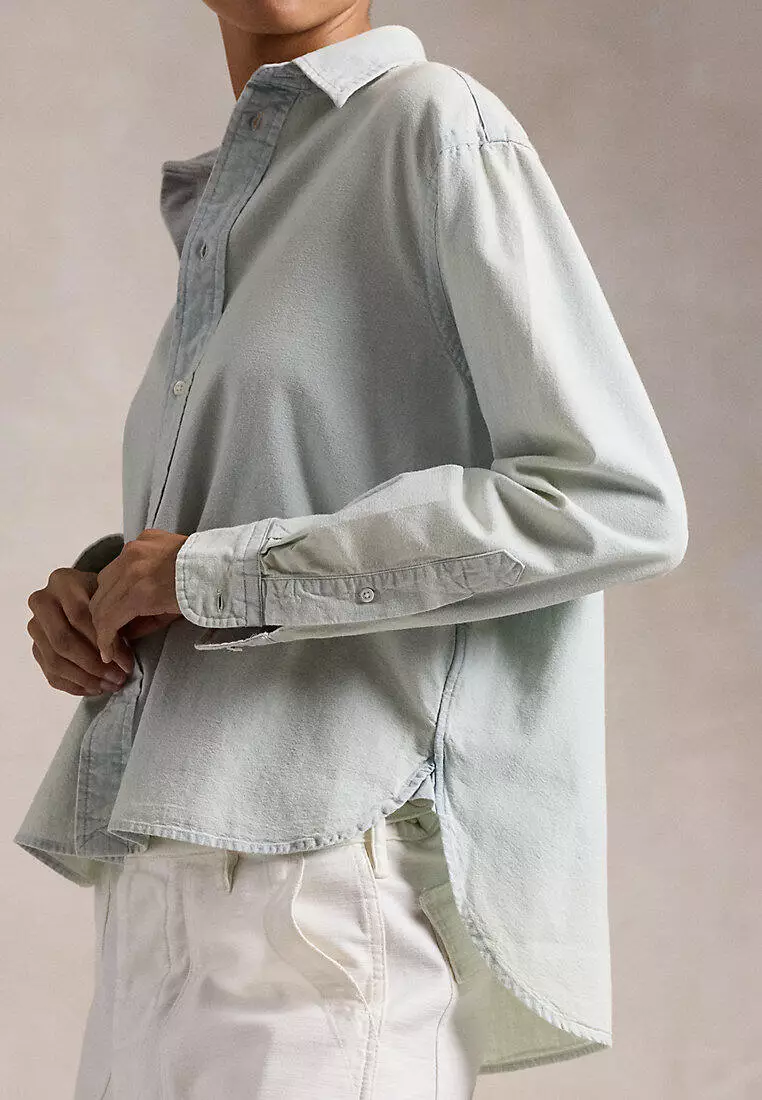 Polo Ralph Lauren Women Cropped Boxy Chambray Shirt