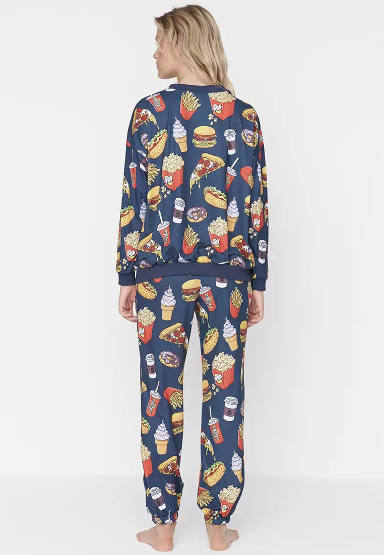 Multicolored Knit Pajama Set