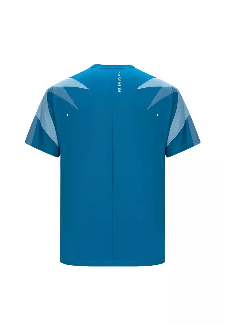 男裝 LOGO 輕量速乾拼色網球T裇