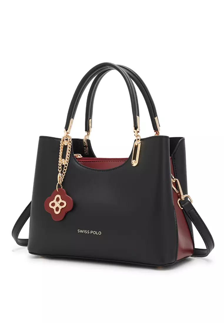 Women's Top Handle Bag / Sling Bag / Crossbody Bag - Black