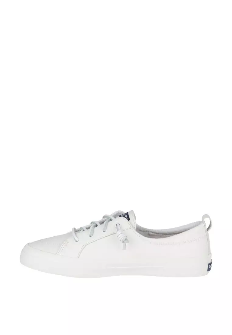 White leather sperry on sale shoes