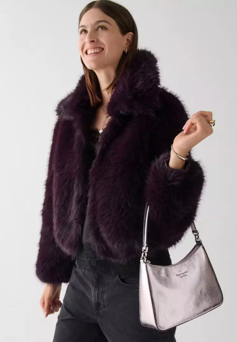 Margot Crinkle Metallic Convertible Shoulder Bag