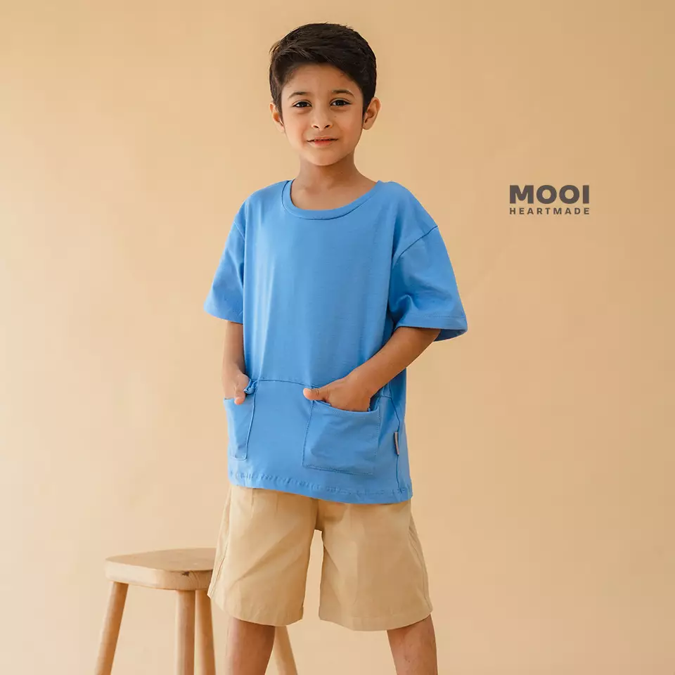 Mooi Kaos Anak Laki - Laki Elio T-Shirt - Grey