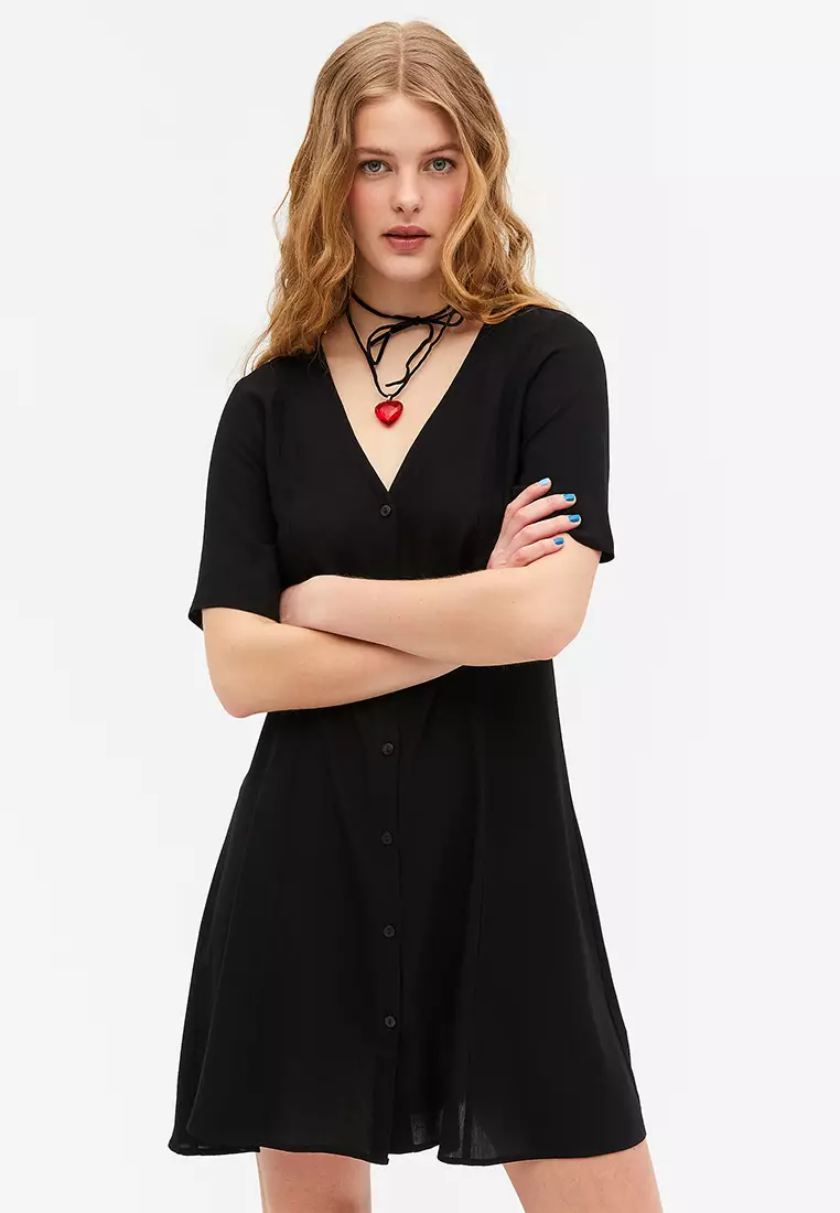 Monki v neck dress sale