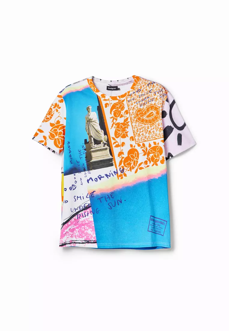 Desigual Man Photo collage T-shirt.
