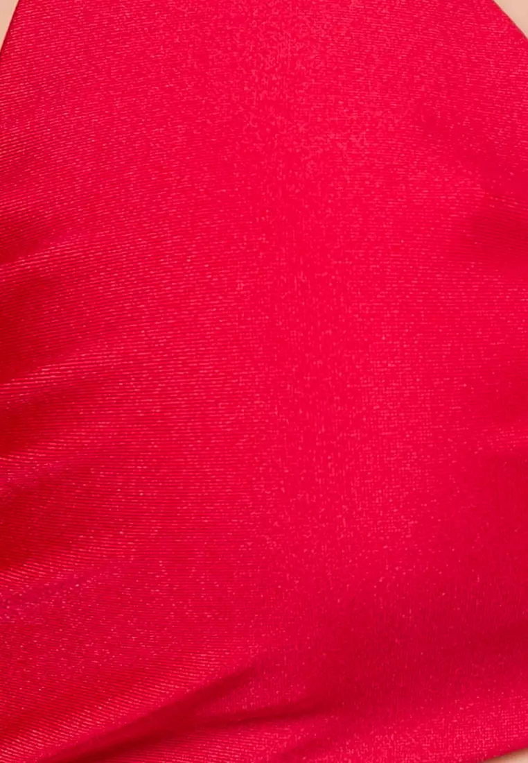 Scoop Neck Halter Bikini Top