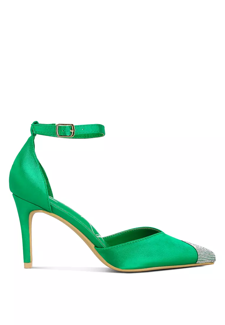 Discount on London Rag  shoes - SKU: Green Toe Cap Embellished Sandals