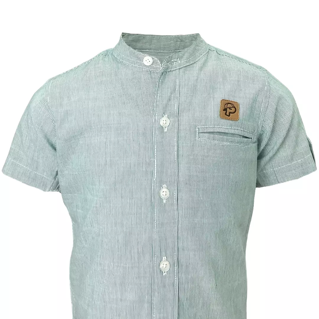 Pingu Koko Anak Laki Laki Shanghai Salur Hijau Pendek 91700930