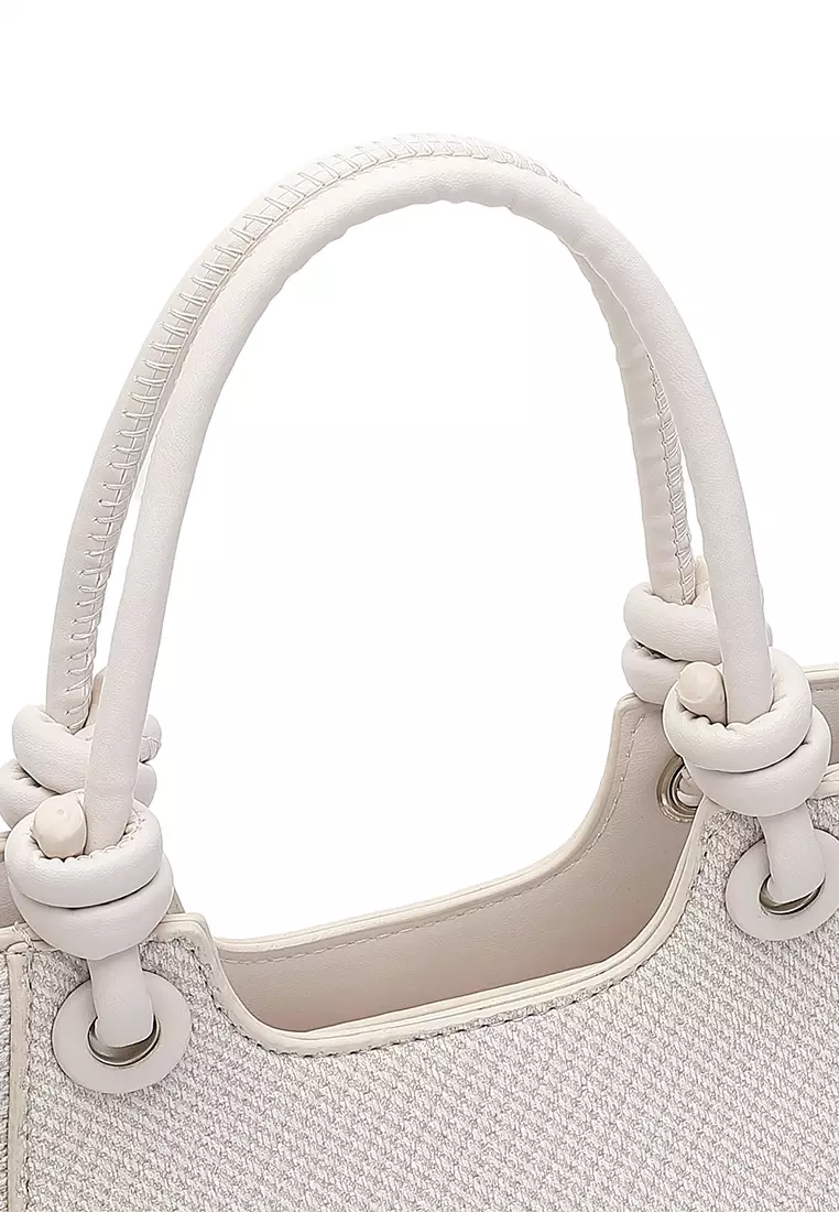 Women's Top Handle Bag / Sling Bag / Crossbody Bag / Shoulder Bag (Tas Tangan Wanita / Tas Selempang Wanita / Tas Bahu Wanita) - Putih