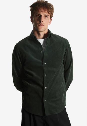COS green Regular-Fit Corduroy Shirt 94D44AAE8FB2D2GS_1