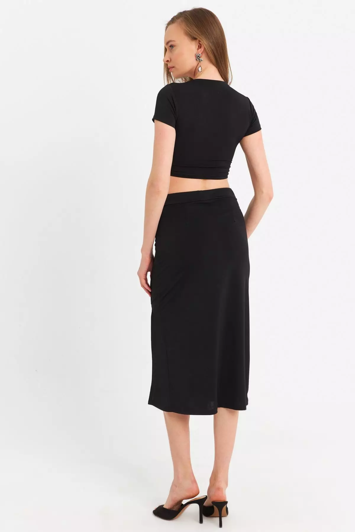 Crop Top and Skirt Set