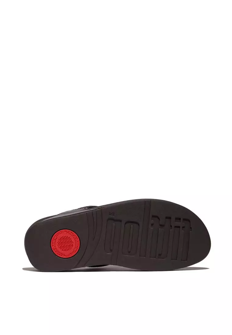 FitFlop LULU Crystal Embellished Toe-Post Sandals - Metallic Chocolate Brown (EC5-C89)