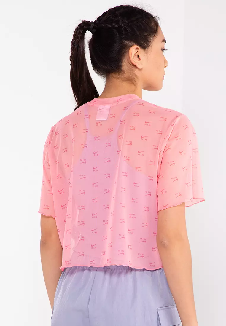 Nike crop top outlet mesh