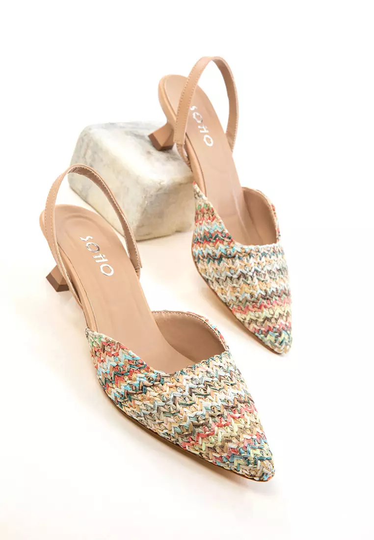 Blue Multi Women's Classic Heeled Shoes 20650