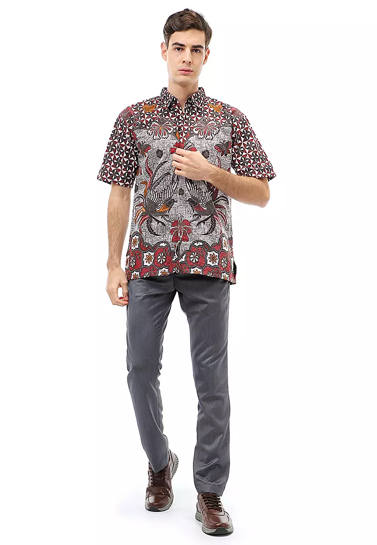 Kendrick Atasan Formal Kemeja Batik Pria Dhani Short Sleeve Material Cotton ORIGINAL