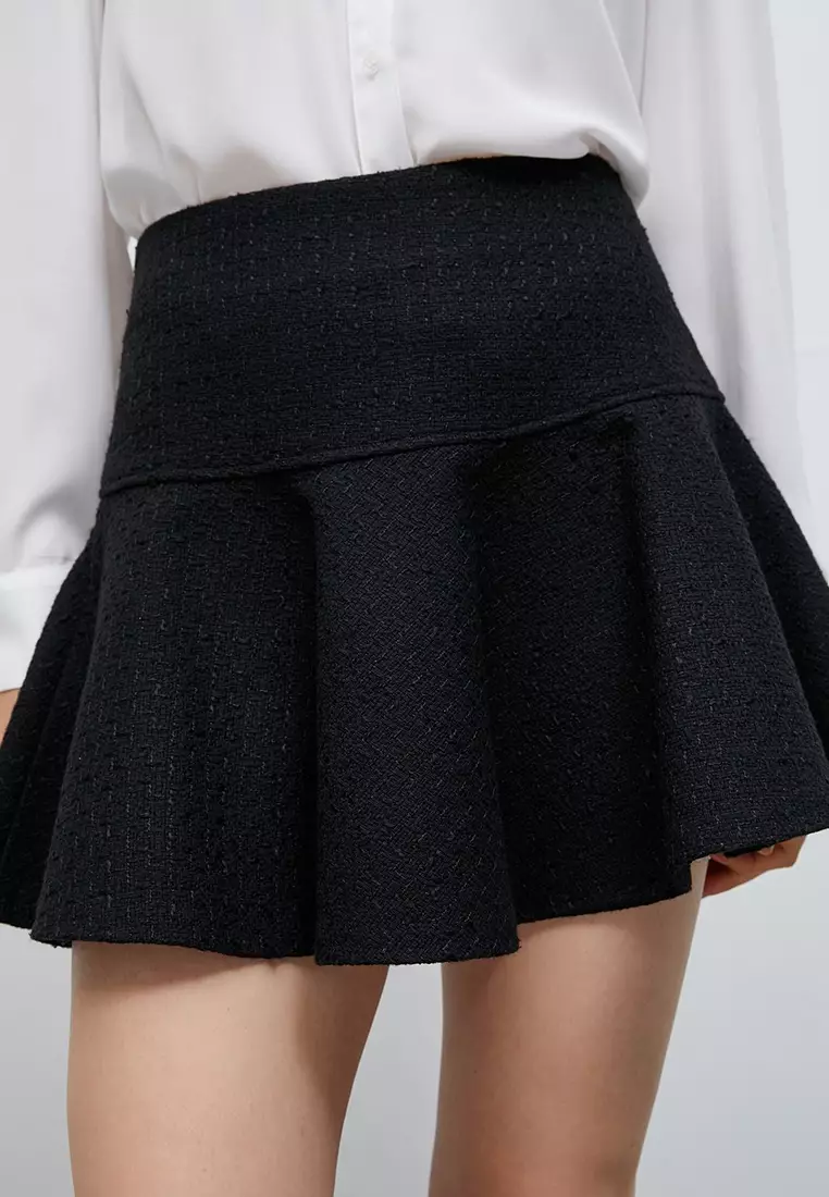 Flounced Winter Mini Skirt