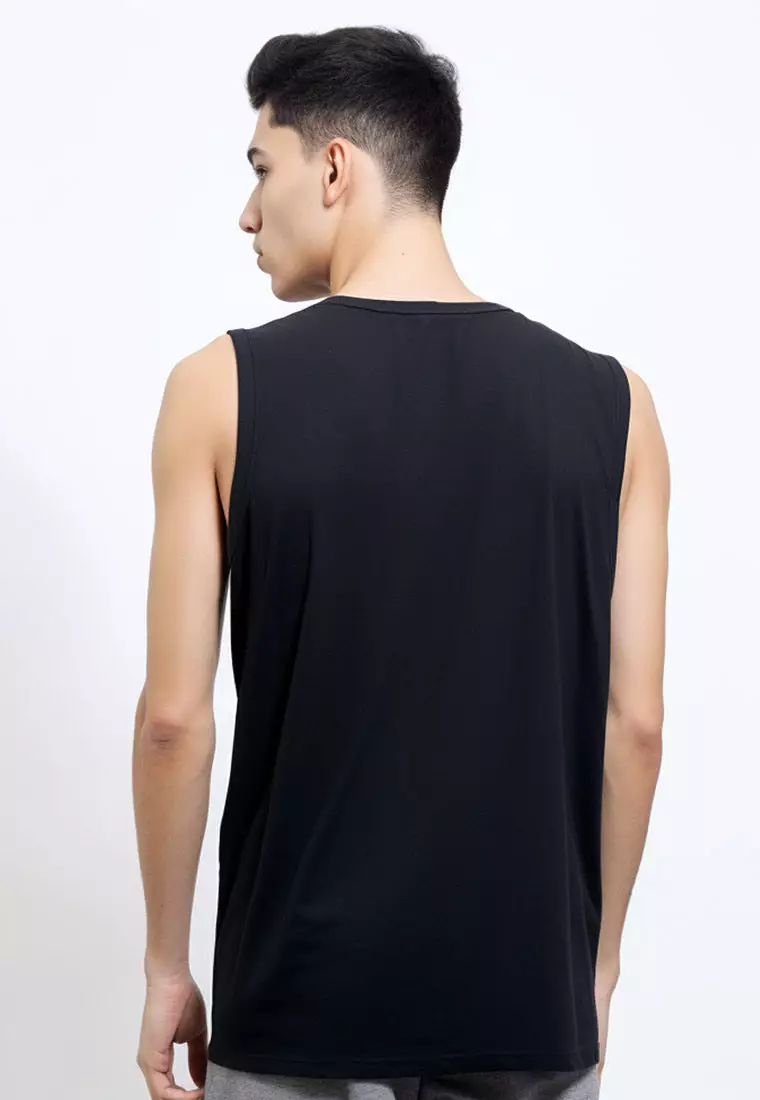 MTT17 Kaos Kutung Pria Casual SVN "slash slash" hitam