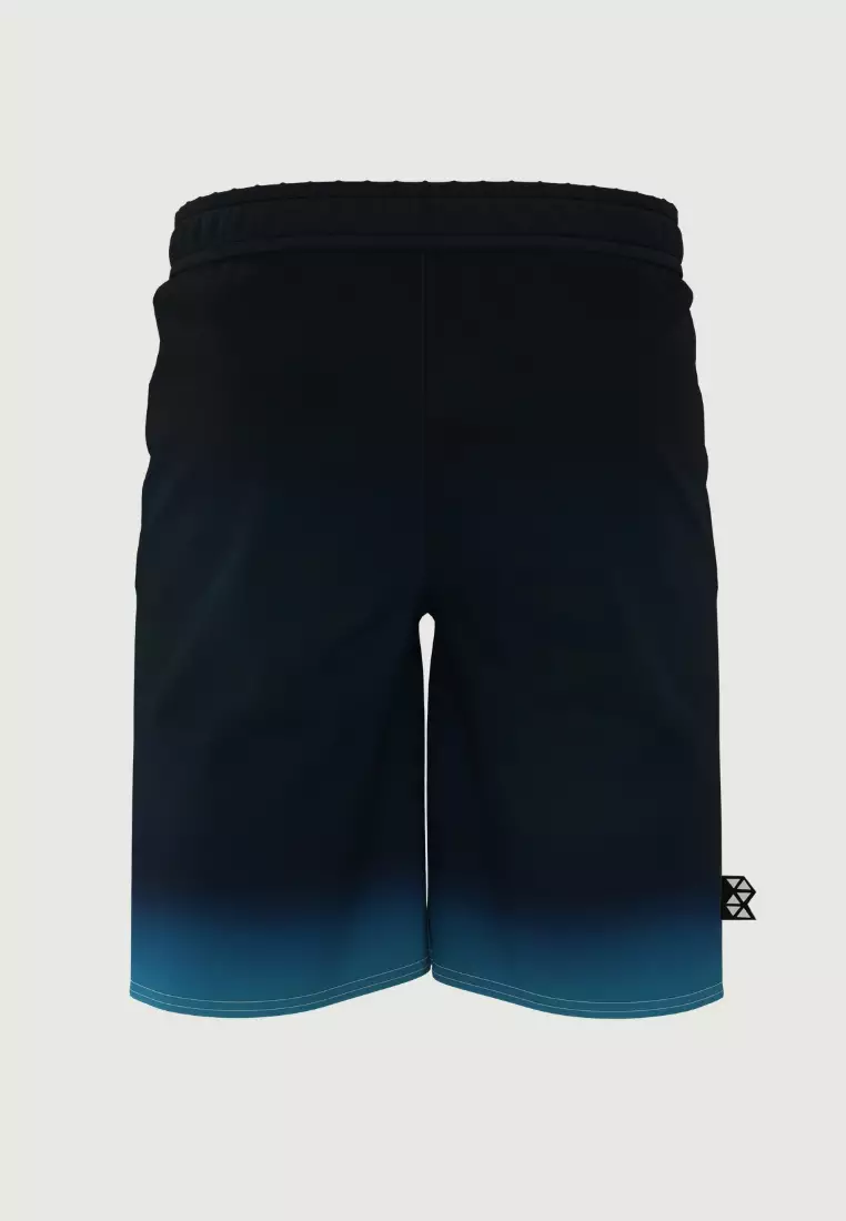 City Light Blue Drawstring Elastic Waistband 20" Boardshorts