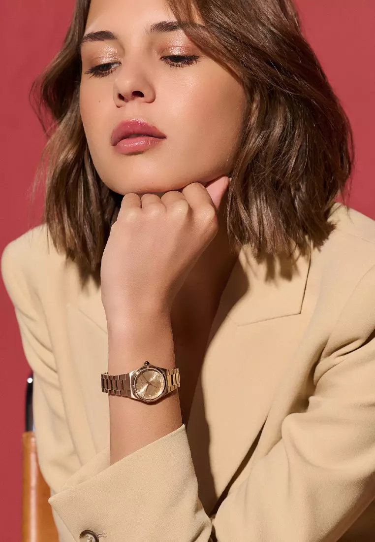 Olivia Burton 28mm Mini Hexa Carnation Gold Bracelet Watch - 24000110