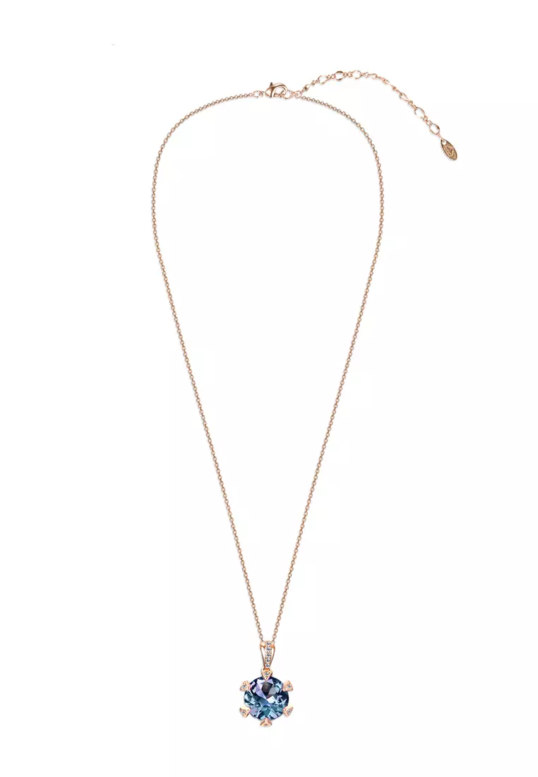 [ Alexandrite Collection ] Aniston Alexandrite Pendant Silver S925 RG - Kalung by Her Jewellery