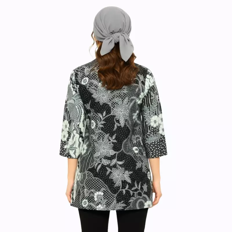 Tunik Batik Wanita - Bhatara Batik Zahra - Atasan Batik Modern Lengan Panjang