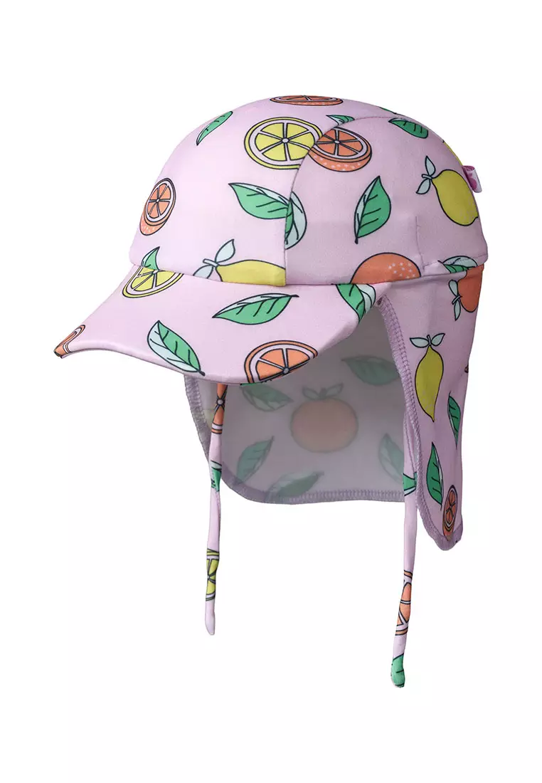 UV50 sun hat with lemons and oranges