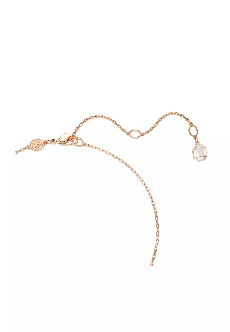 Constella pendant, Pavé, Round cut, White, Rose gold-tone plated