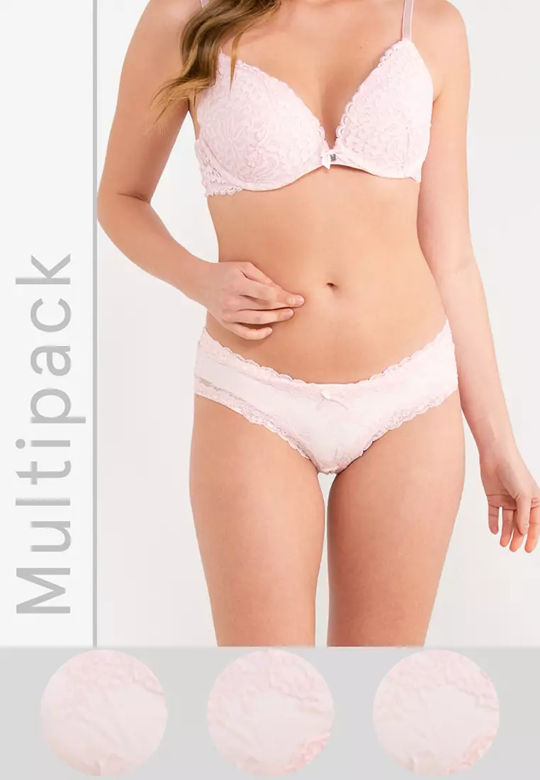 Buy Hunkemoller 3-Pack Invisible Brasilian Cotton Panties 2024