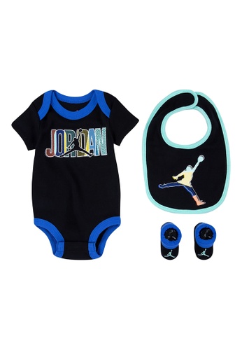 Jordan black Jordan Unisex Newborn's Jumpman Bodysuit, Bib & Bootie Set (0 - 6 Months) - Black 61601KA7757CE1GS_1