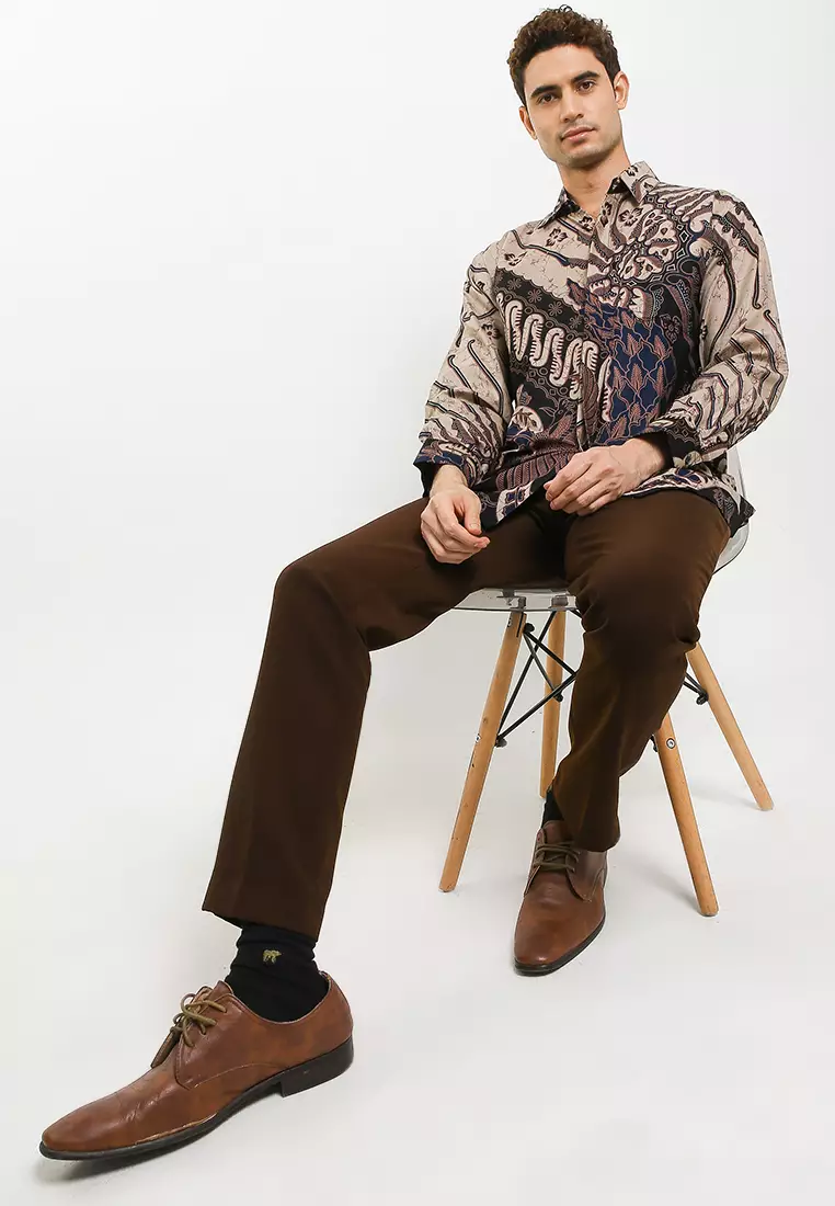 Merak 2 Kemeja Batik Exclusive Premium Pria Casual Modern Lengan Panjang