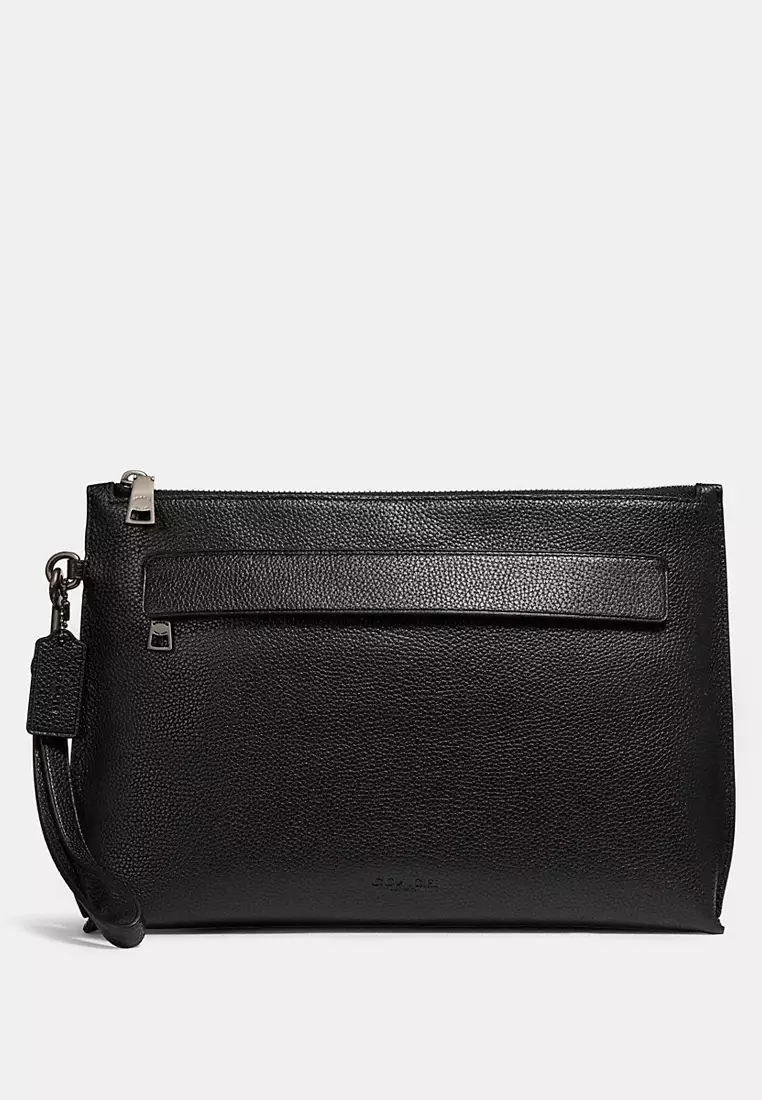 Matte black cheap coach purse