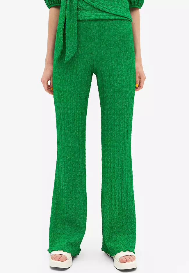 Textured Flared Trousers