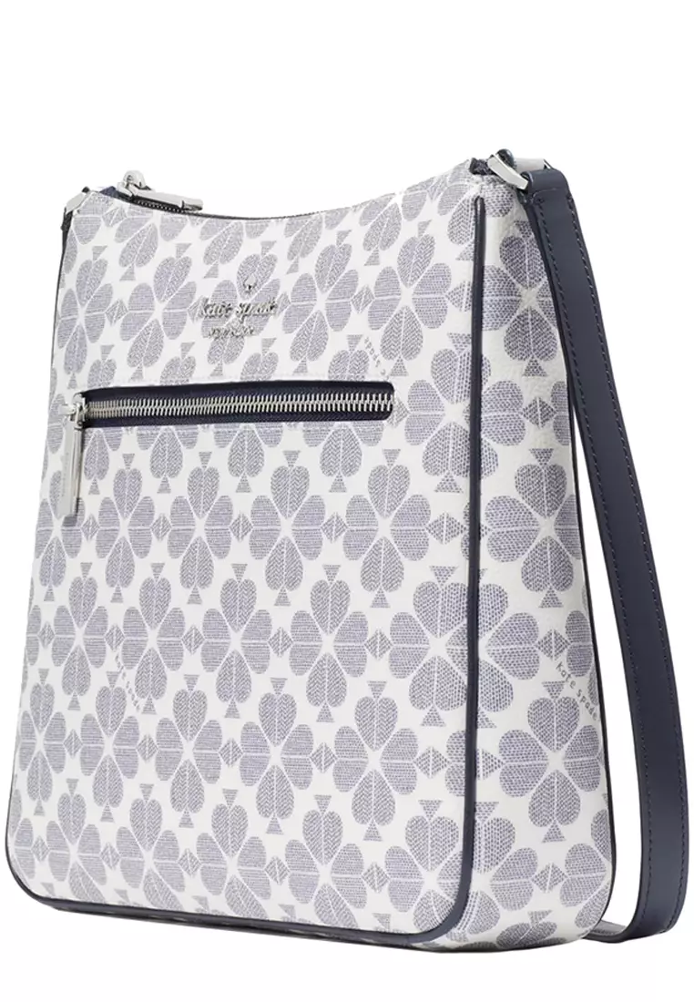 Signature Spade Flower Large Swingpack Crossbody Bag in Navy Multi KG481