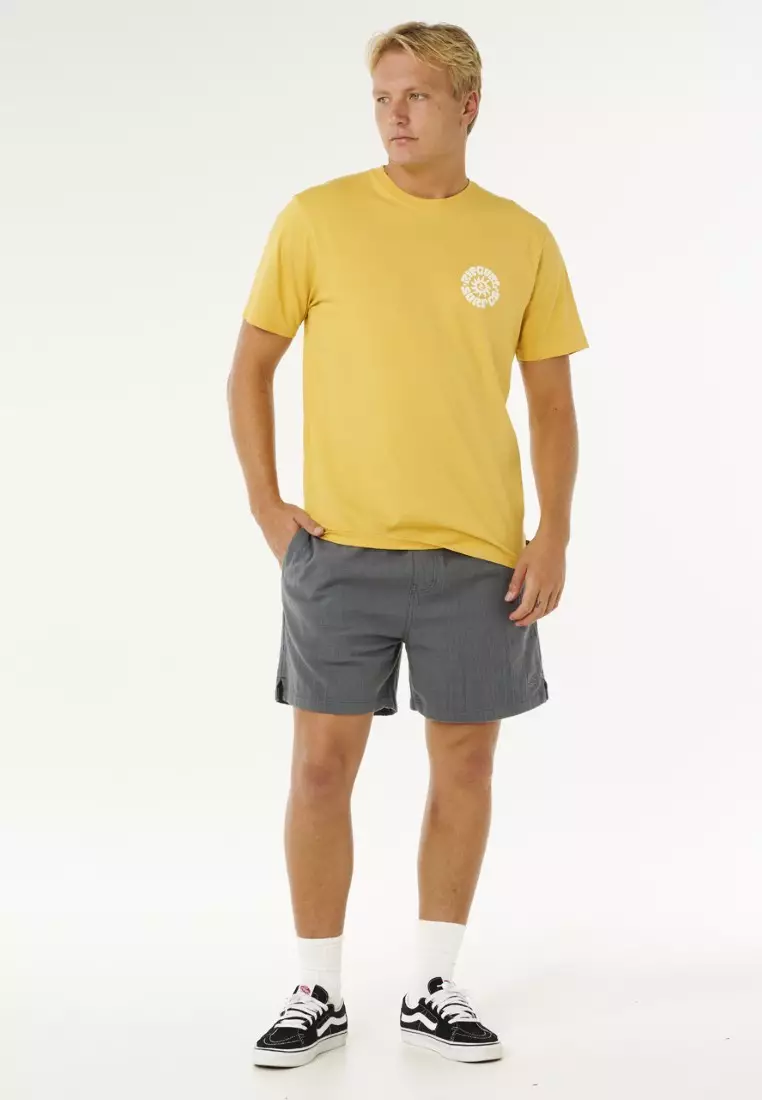 Men Pacific Rinse Circle Tee 0XDMTE-OCHRE