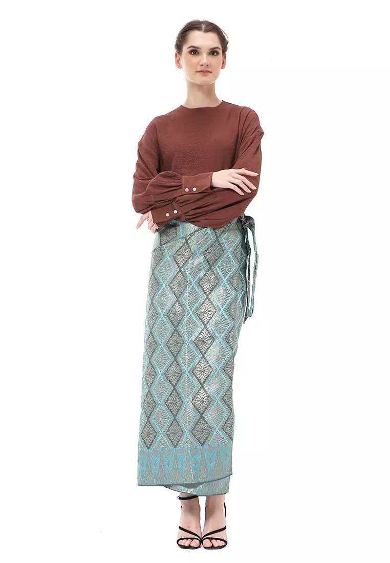 Olaf Rok Lilit Songket Batik Wanita Uniqe Design Material Viscose ORIGINAL - Tosca