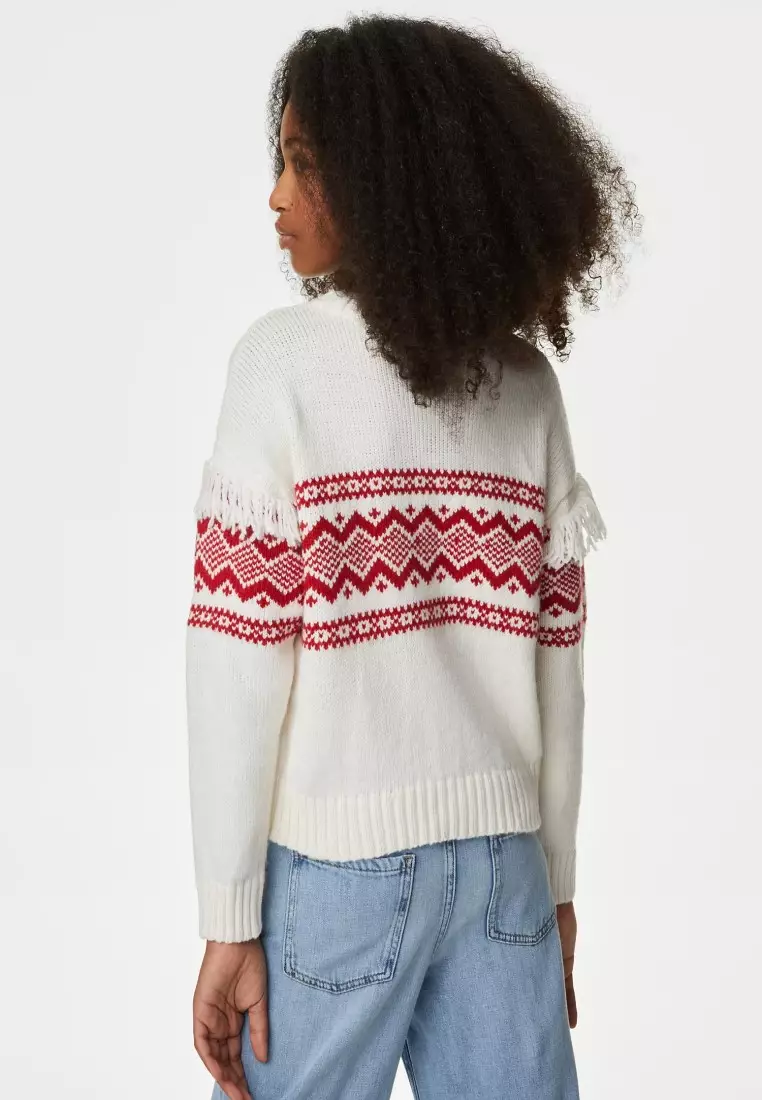 Buy MARKS SPENCER Fair Isle Knitted Jumper 2025 Online ZALORA