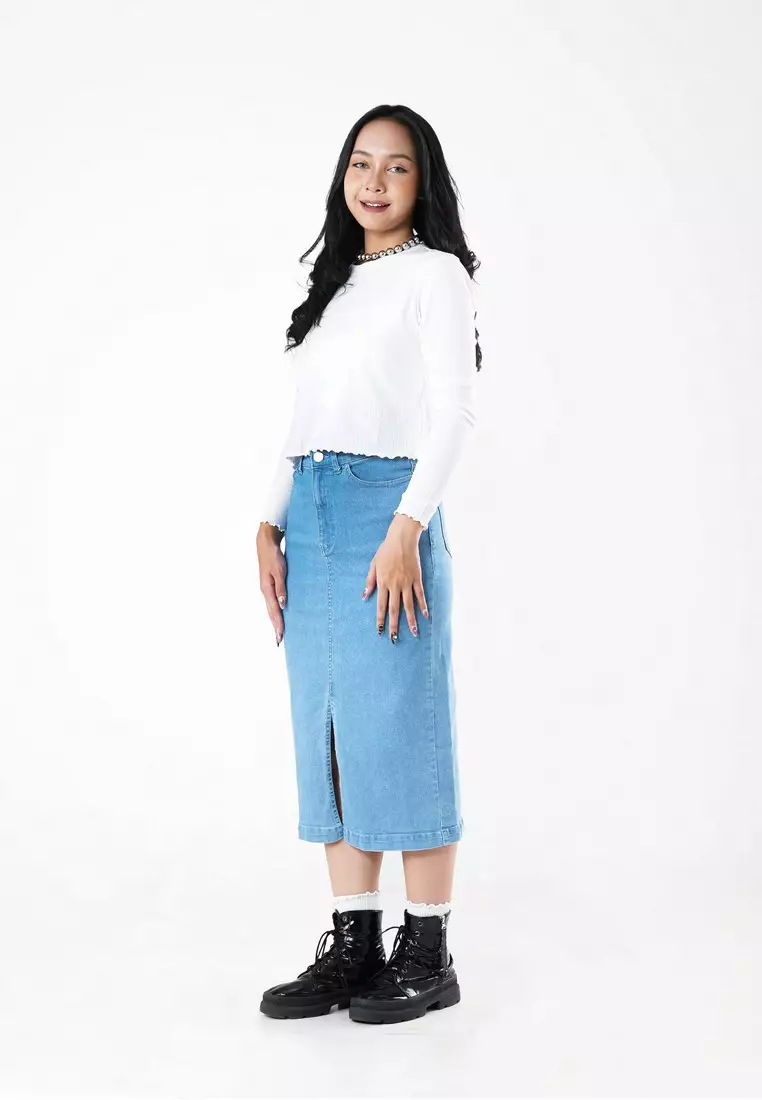 Greenlight Women's T-Shirt Long Sleeve Cropped Top C140324