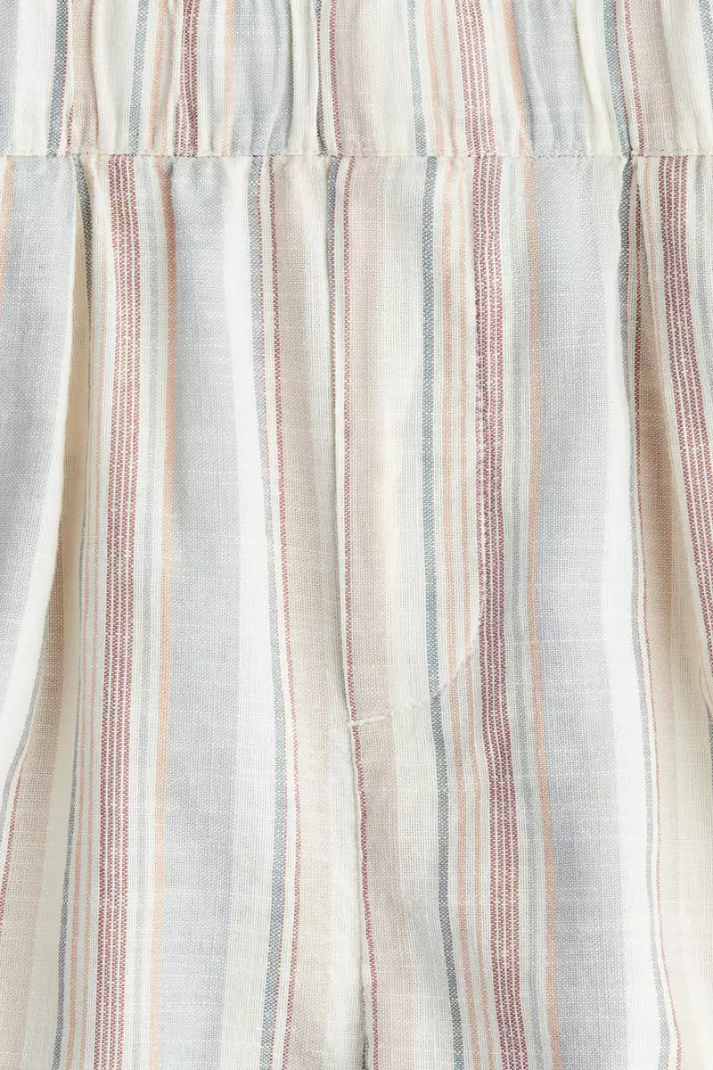Knee-length cotton shorts