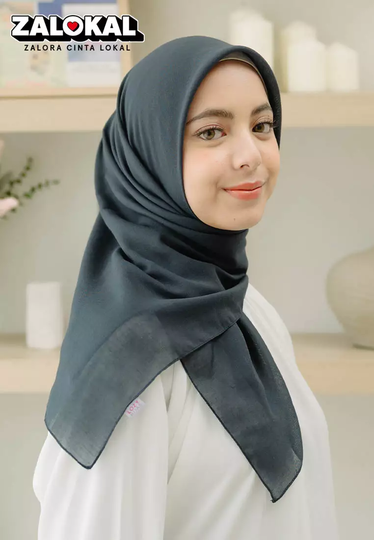 Theya Voal Square Charcoal NEW