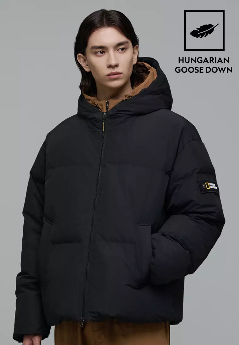 男女同款HERON連帽羽絨外套