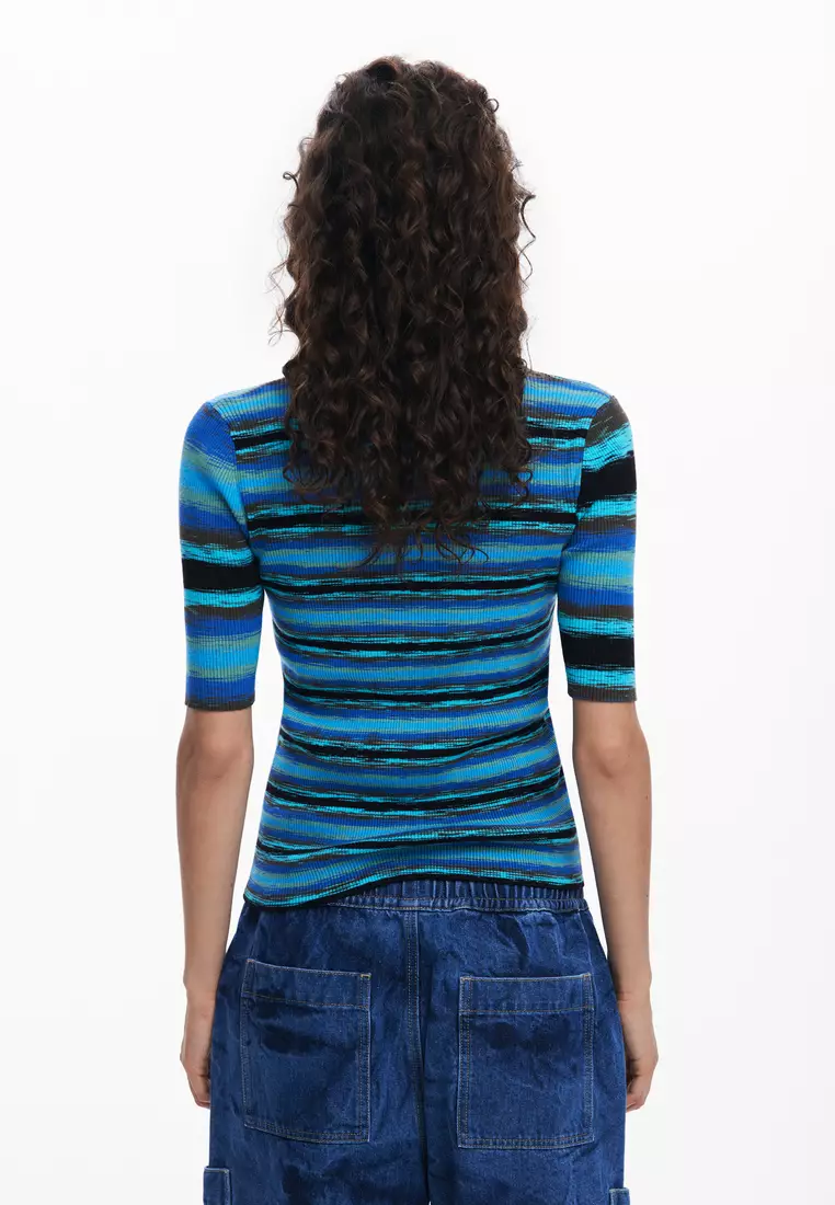 Striped knit T-shirt