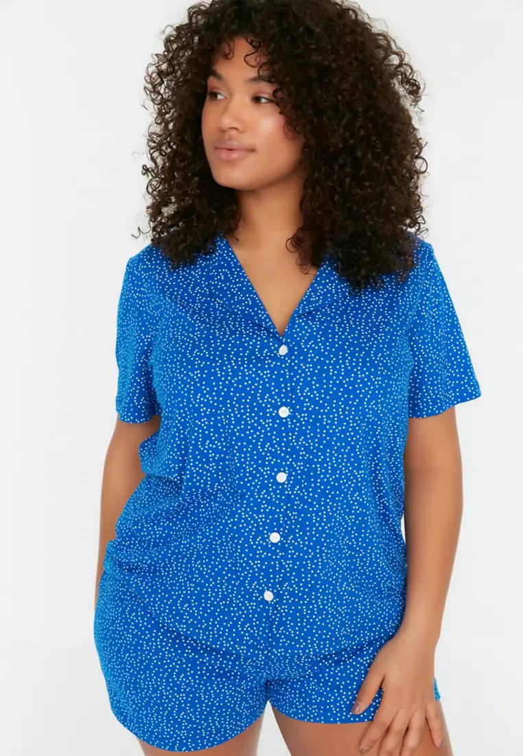 Plus Size Printed Pajama Set