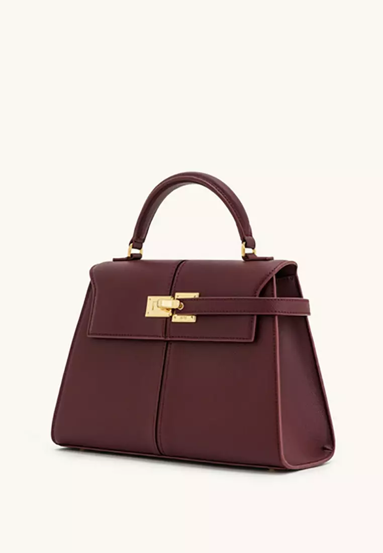 Elise Large Top Handle Bag - Claret