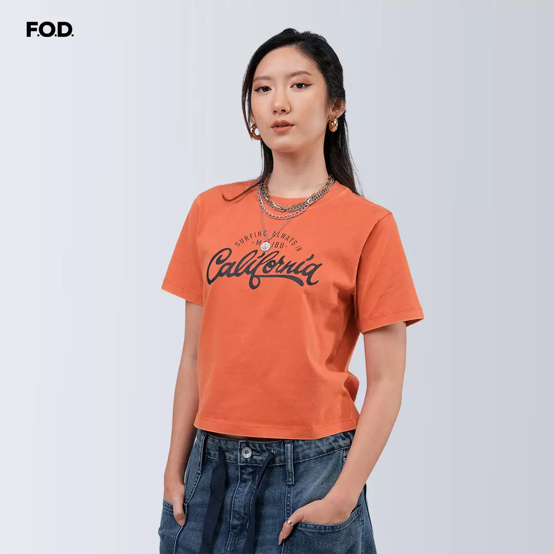 Kaos Wanita Malibu Dark Orange