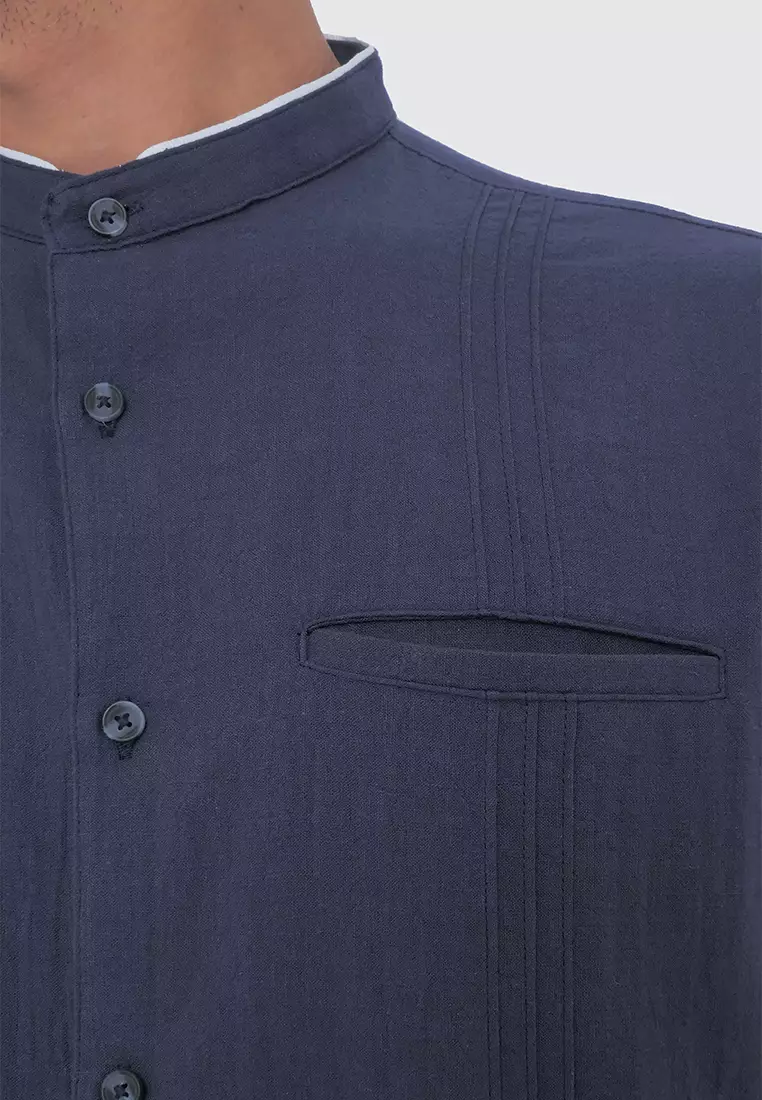 MOC Kemeja Lengan Pendek Pria AGUSTA - NAVY
