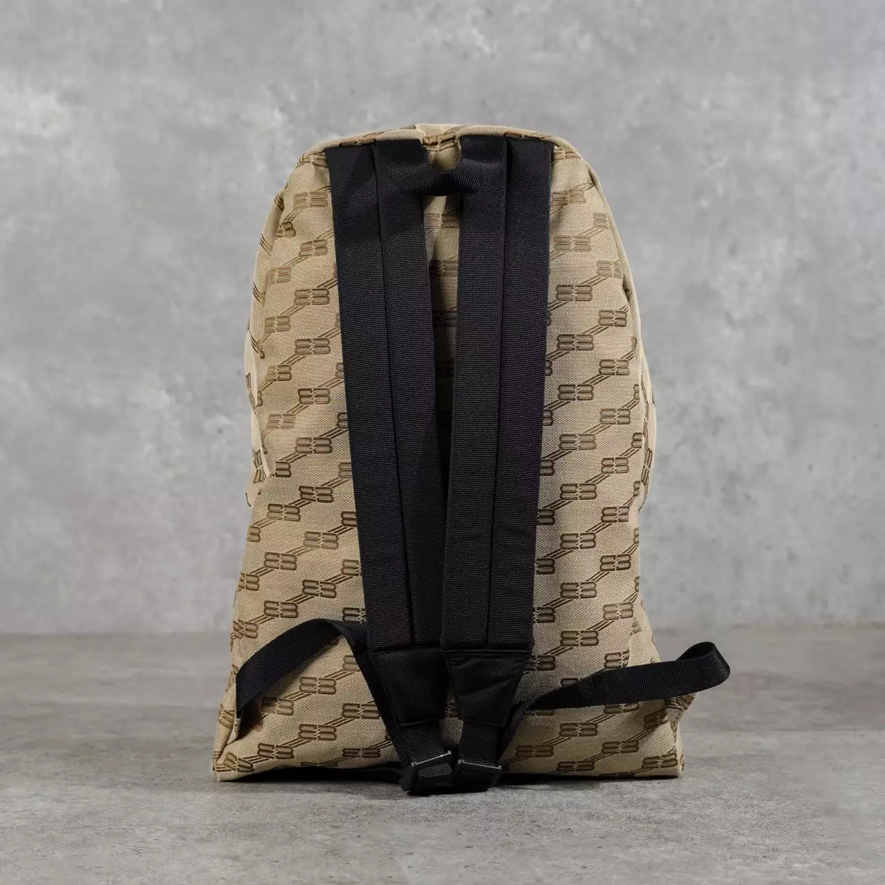 Tas BALENCIAGA BB MONOGRAM JACQUARD BROWN BACKPACK 100% ORIGINAL