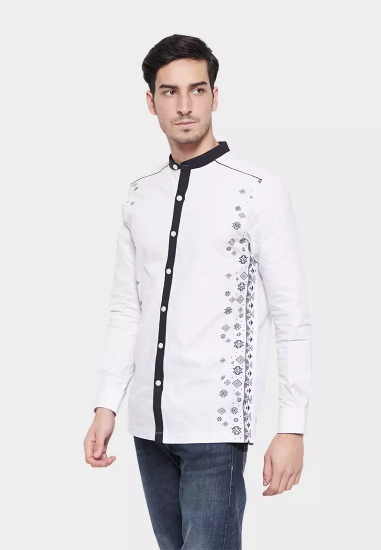 Johnwin - Baju Koko - Kemeja Koko - Lengan Panjang - Slim Fit