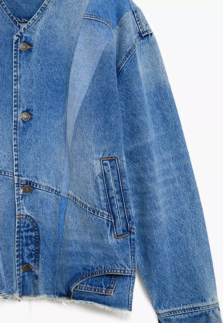 Patchwork denim jacket
